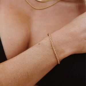 Atolea - “Calvi” Rope Bracelet - 18k Gold - New with Dust Bag